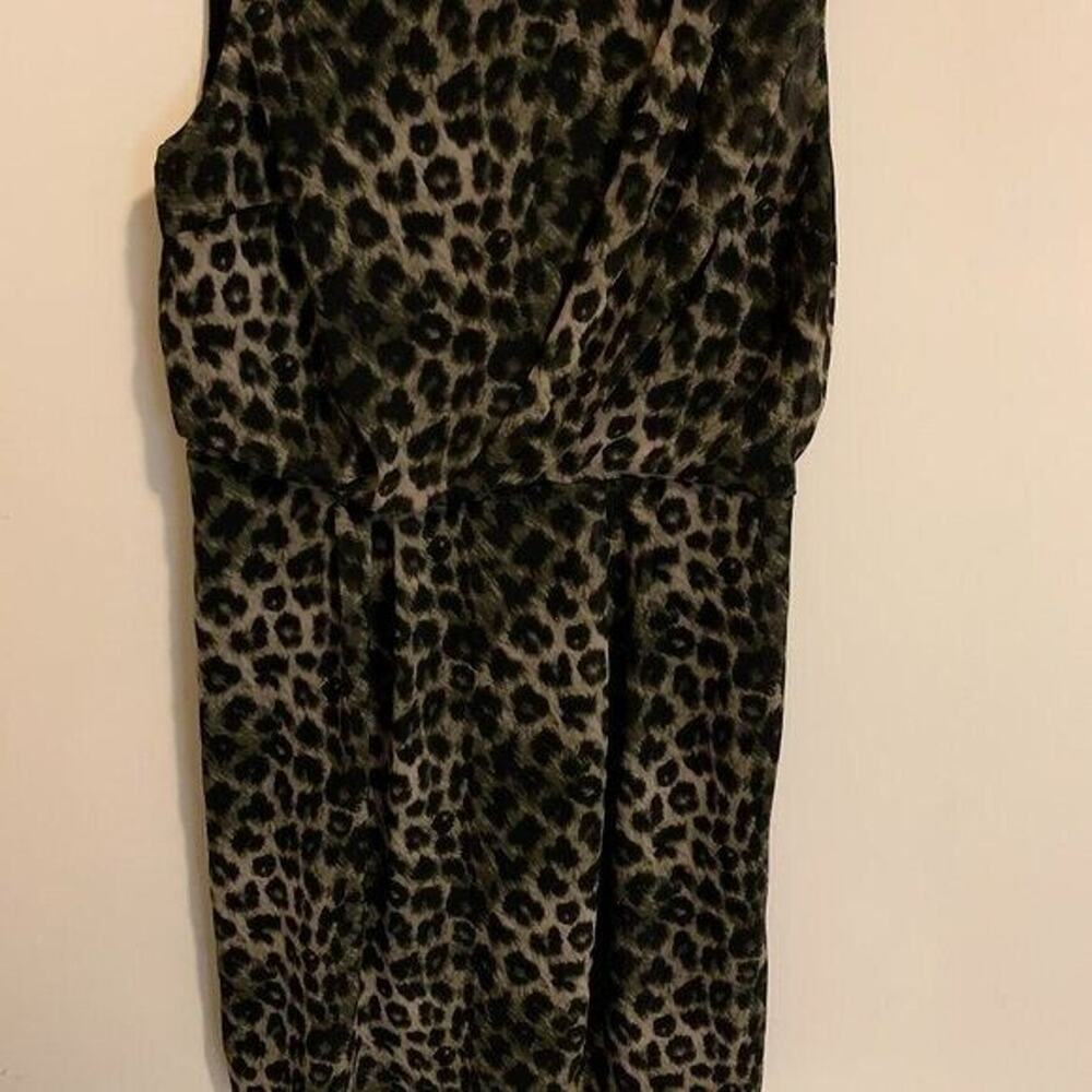 APT 9 Womens Size 12 Dress Chiffon Leopard Print Zipper Back Knee Length - Picture 3 of 7